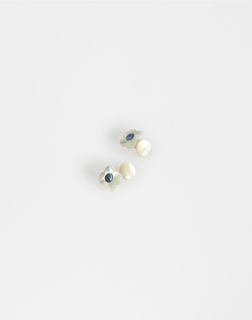 Lardini Gemelli in madreperla bianchi e blu Sottocosto