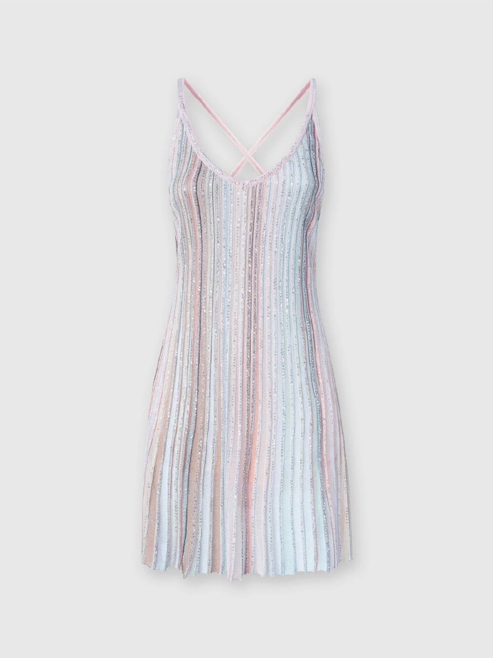 ﻿Missoni Mini-abito in maglia a righe verticali con paillettes Online