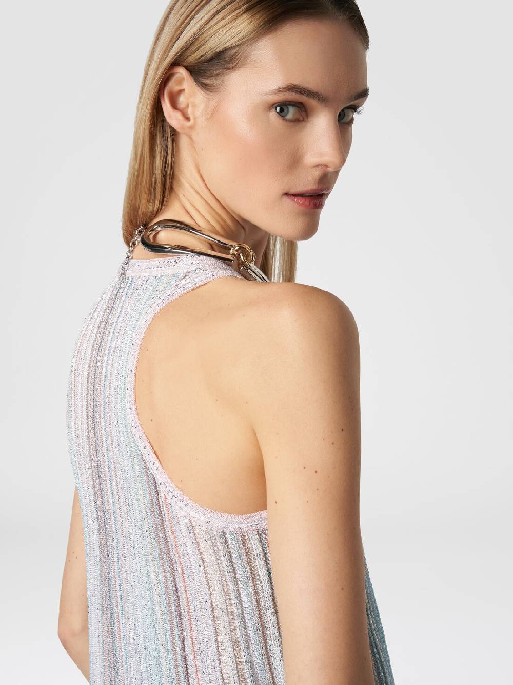 Missoni Canottiera in maglia a righe verticali con paillettes Outlet