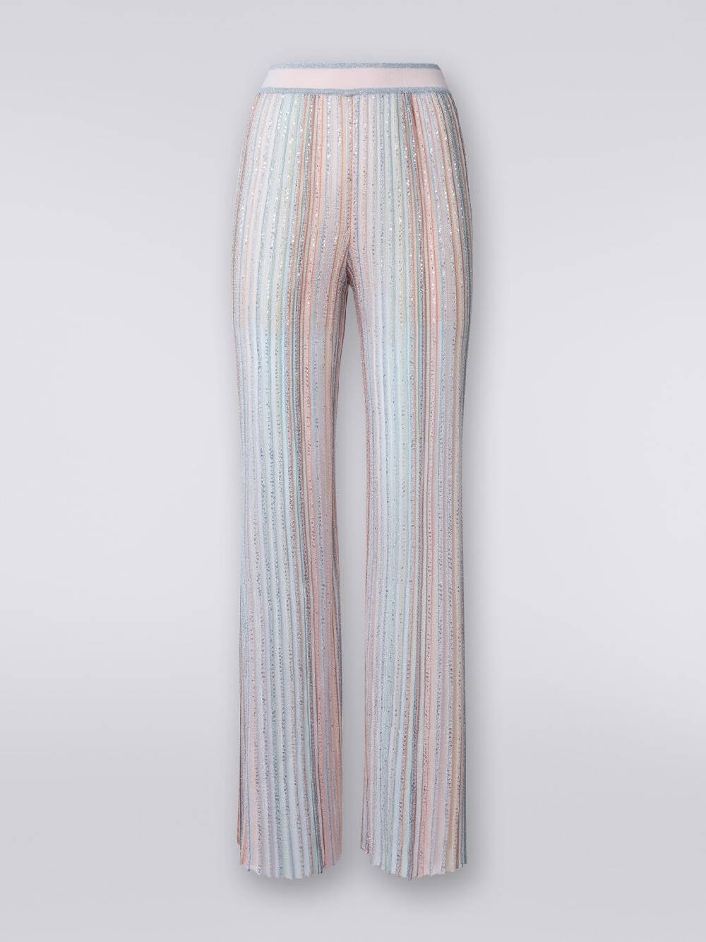 Missoni Pantaloni in maglia a righe verticali con paillettes Vendita Calda