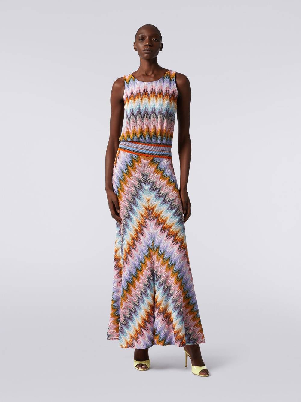 Missoni Top senza maniche in viscosa zig zag con lurex I Più Venduti