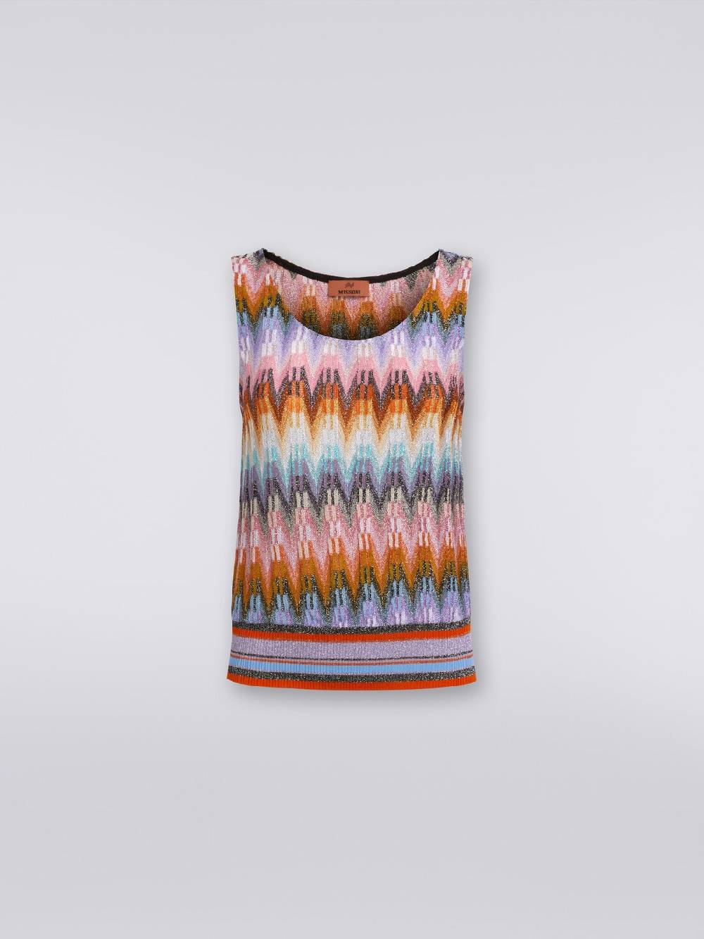 Missoni Top senza maniche in viscosa zig zag con lurex I Più Venduti