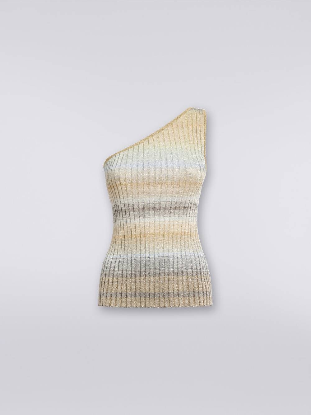 Missoni Top monospalla in viscosa lamé a costine Vendite Flash