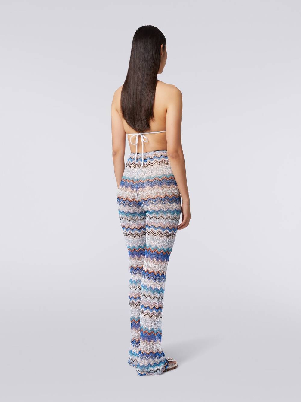 Missoni Pantaloni copricostume in crochet zig zag con lurex In Linea