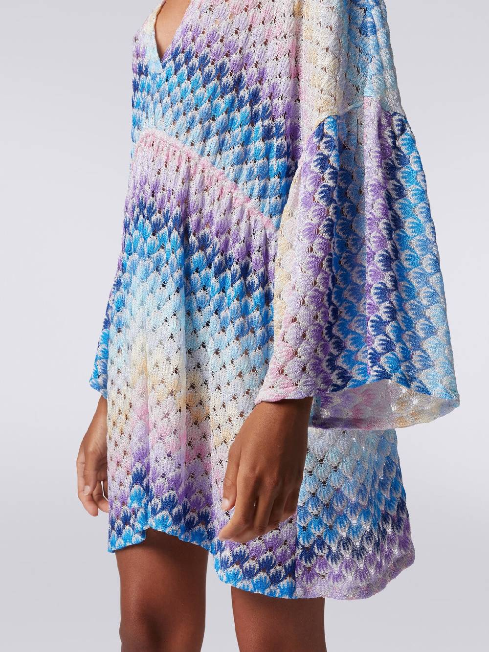 Missoni Caftano copricostume corto effetto pizzo con lurex Promozione
