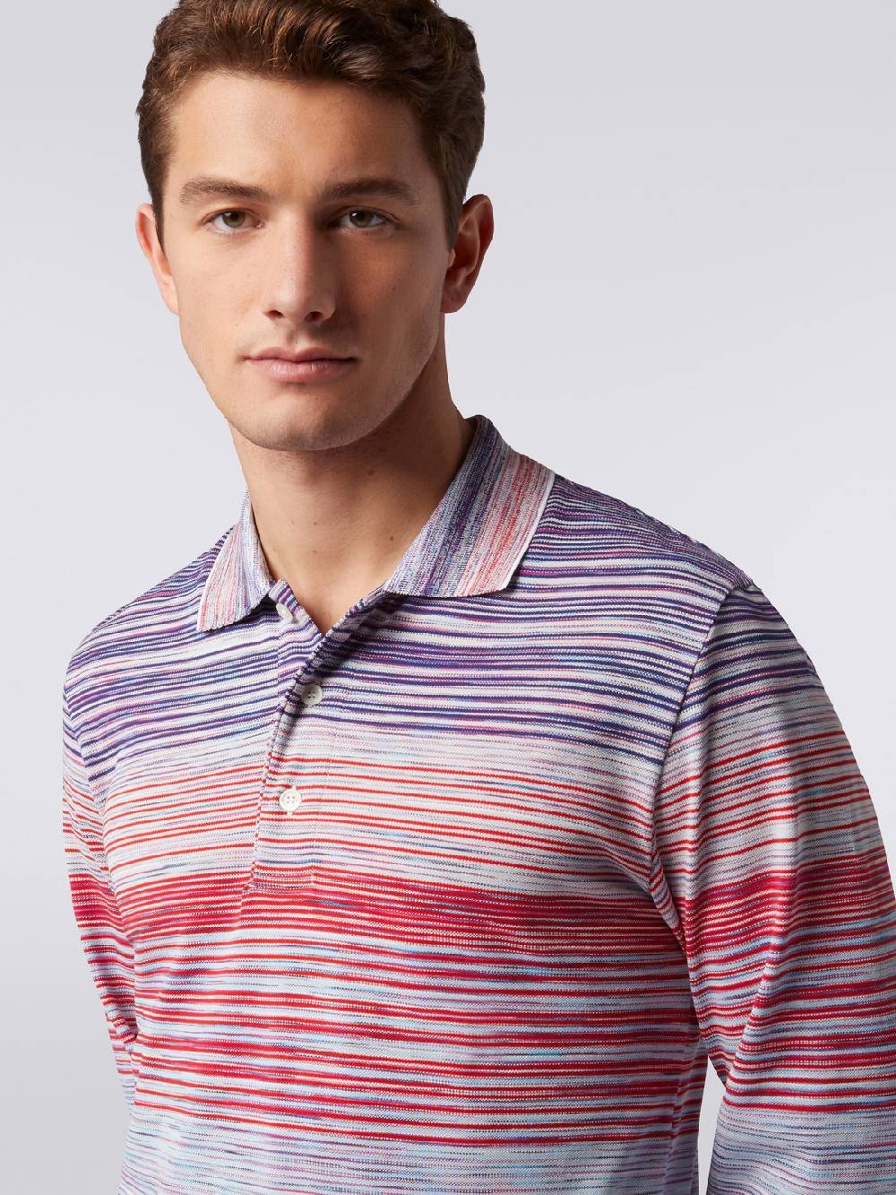 Missoni Polo a maniche lunghe in viscosa fiammata Negozi Online