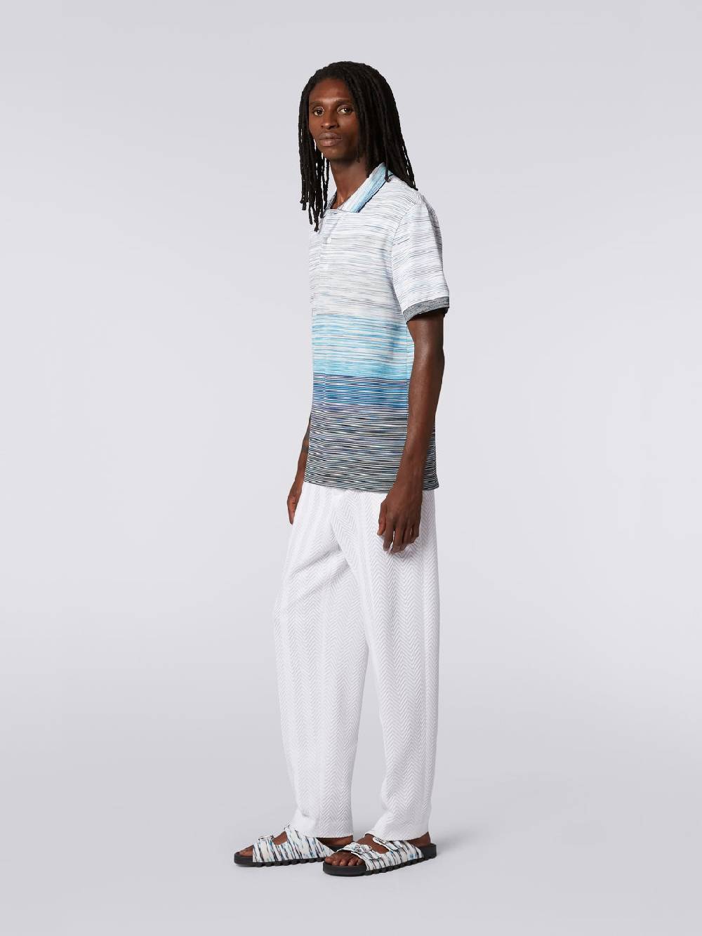Missoni Polo in piquet di cotone fiammato Acquista Ora