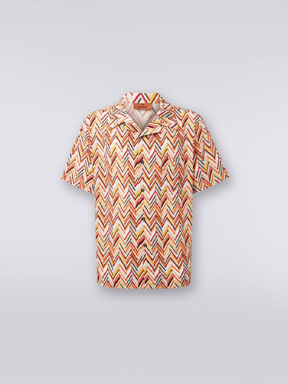 Missoni Camicia a maniche corte in viscosa con stampa zig zag Fino Al -60%