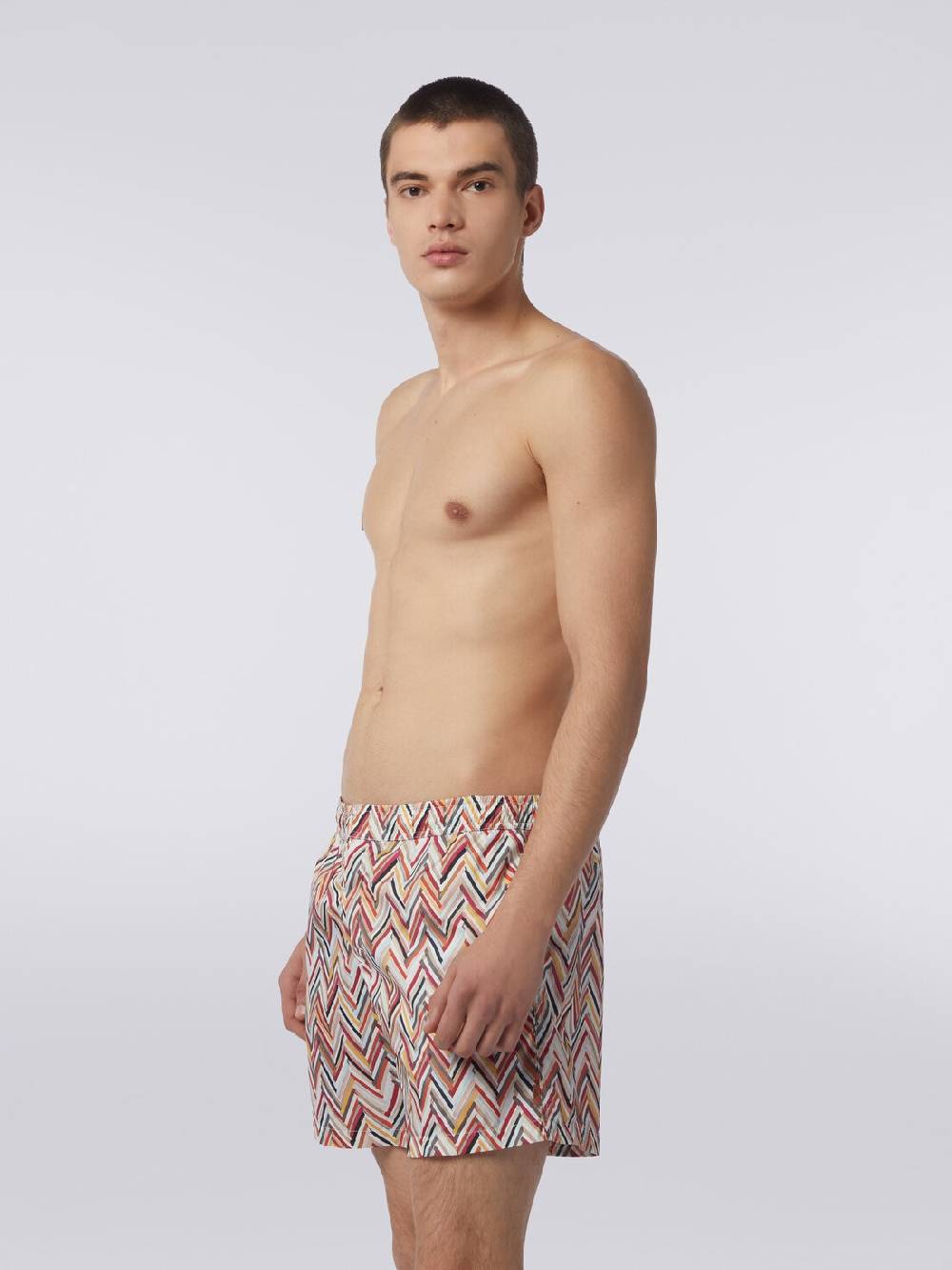 Missoni Boxer mare con stampa zig zag effetto spennellate Shopping Online
