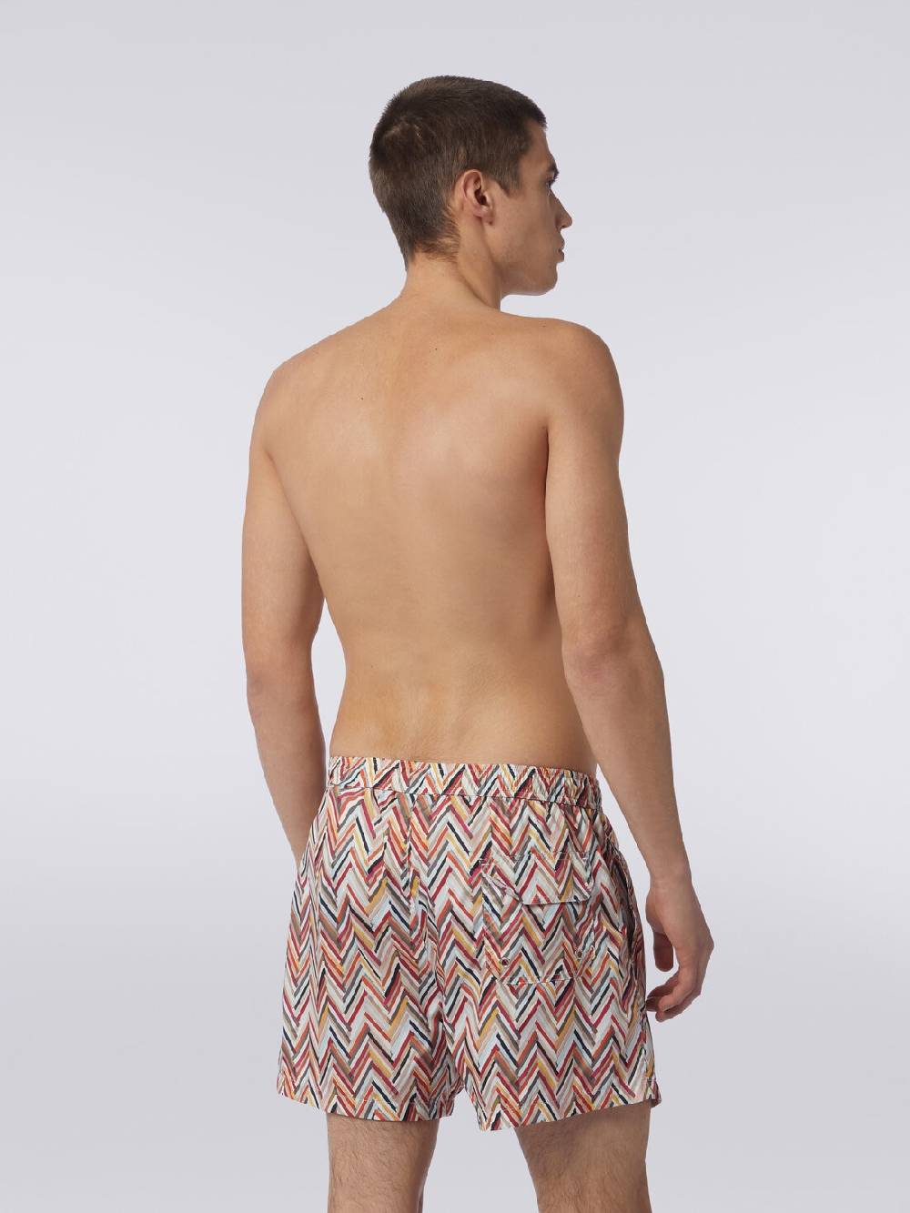 Missoni Boxer mare con stampa zig zag effetto spennellate Shopping Online