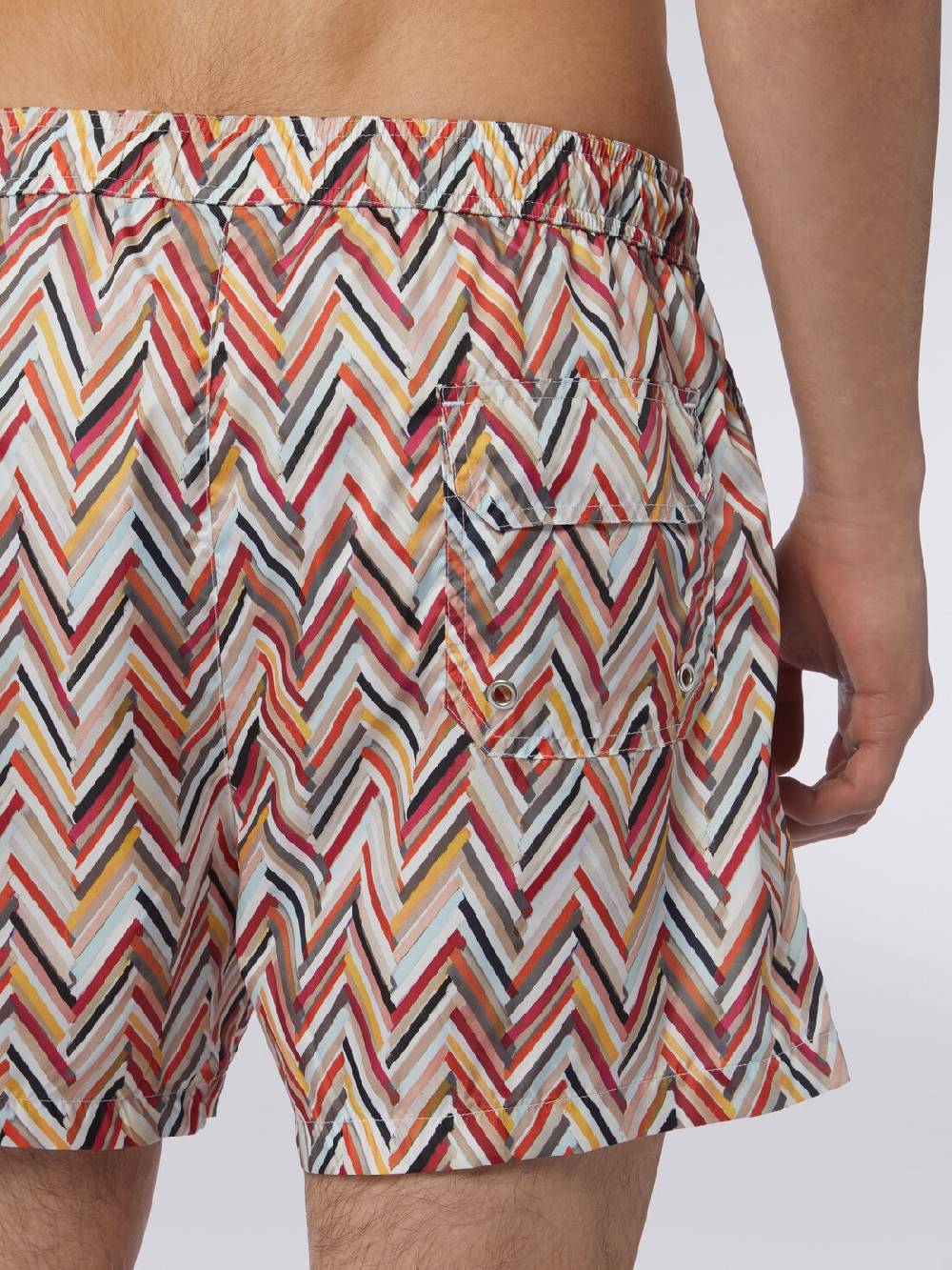 Missoni Boxer mare con stampa zig zag effetto spennellate Shopping Online