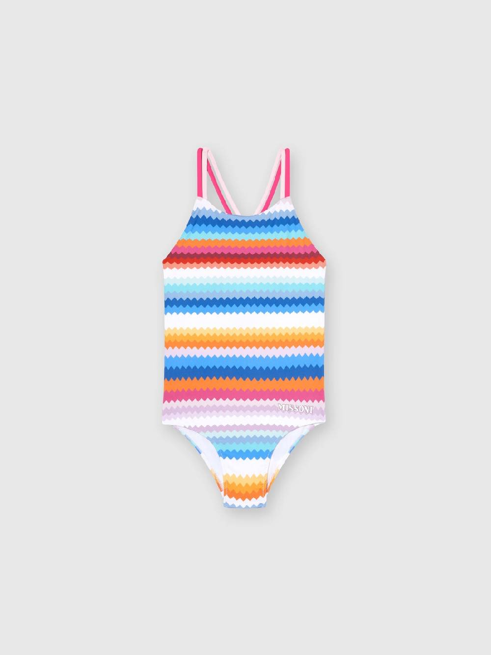 Missoni Costume intero zig zag con scritta logo Vendita Calda