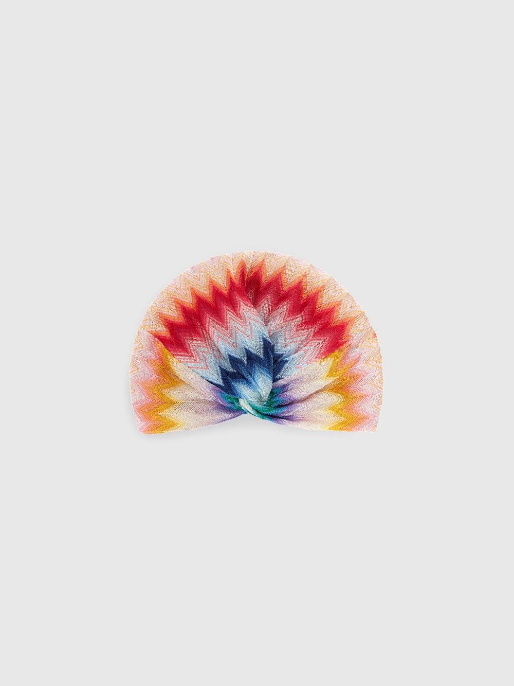 Missoni Turbante in viscosa chevron con lamé Italia