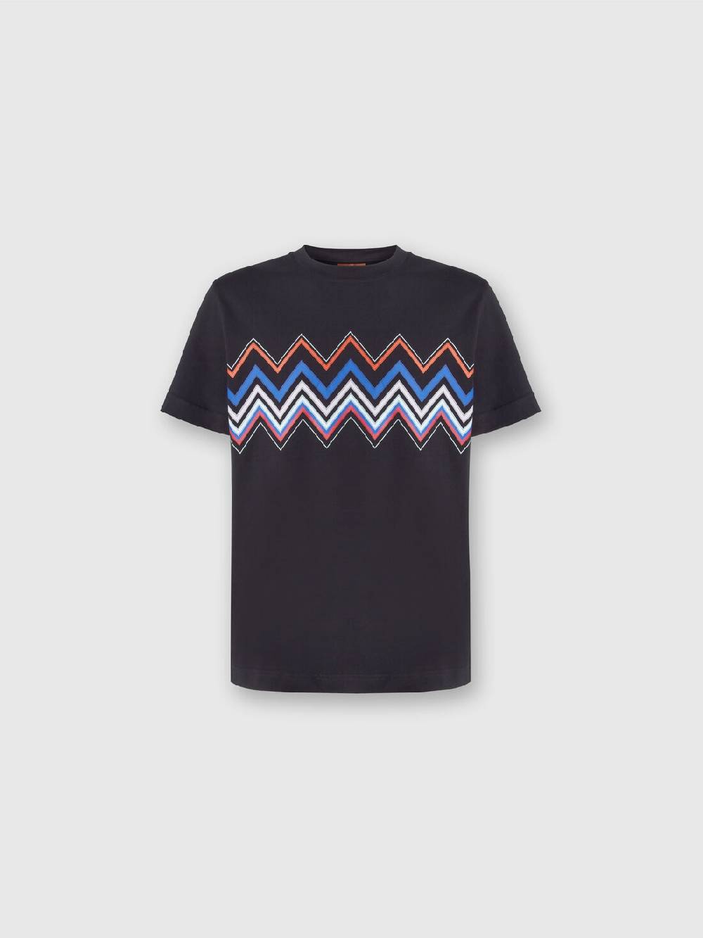 Missoni T-shirt a maniche corte in cotone con stampa zig zag Qualità