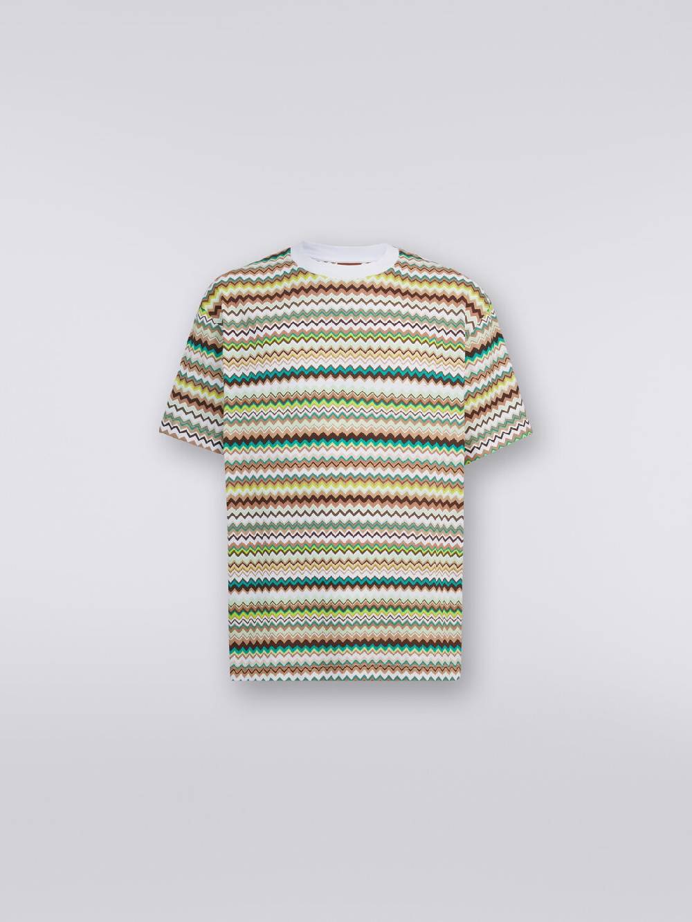 Missoni T-shirt oversize in cotone con stampa zig zag Vendita