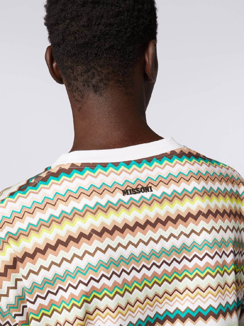 Missoni T-shirt oversize in cotone con stampa zig zag Vendita
