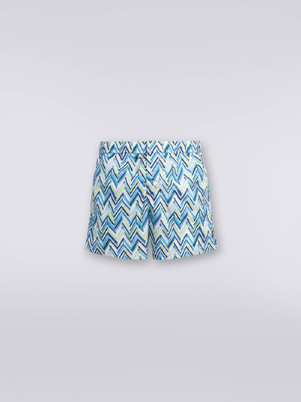 Missoni Boxer mare con stampa zig zag effetto spennellate Promozione