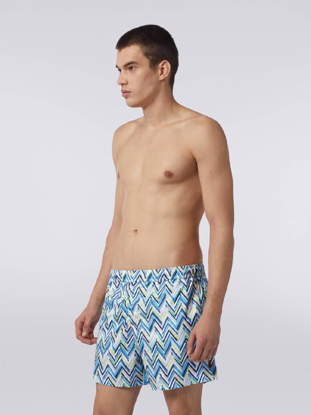 Missoni Boxer mare con stampa zig zag effetto spennellate Promozione