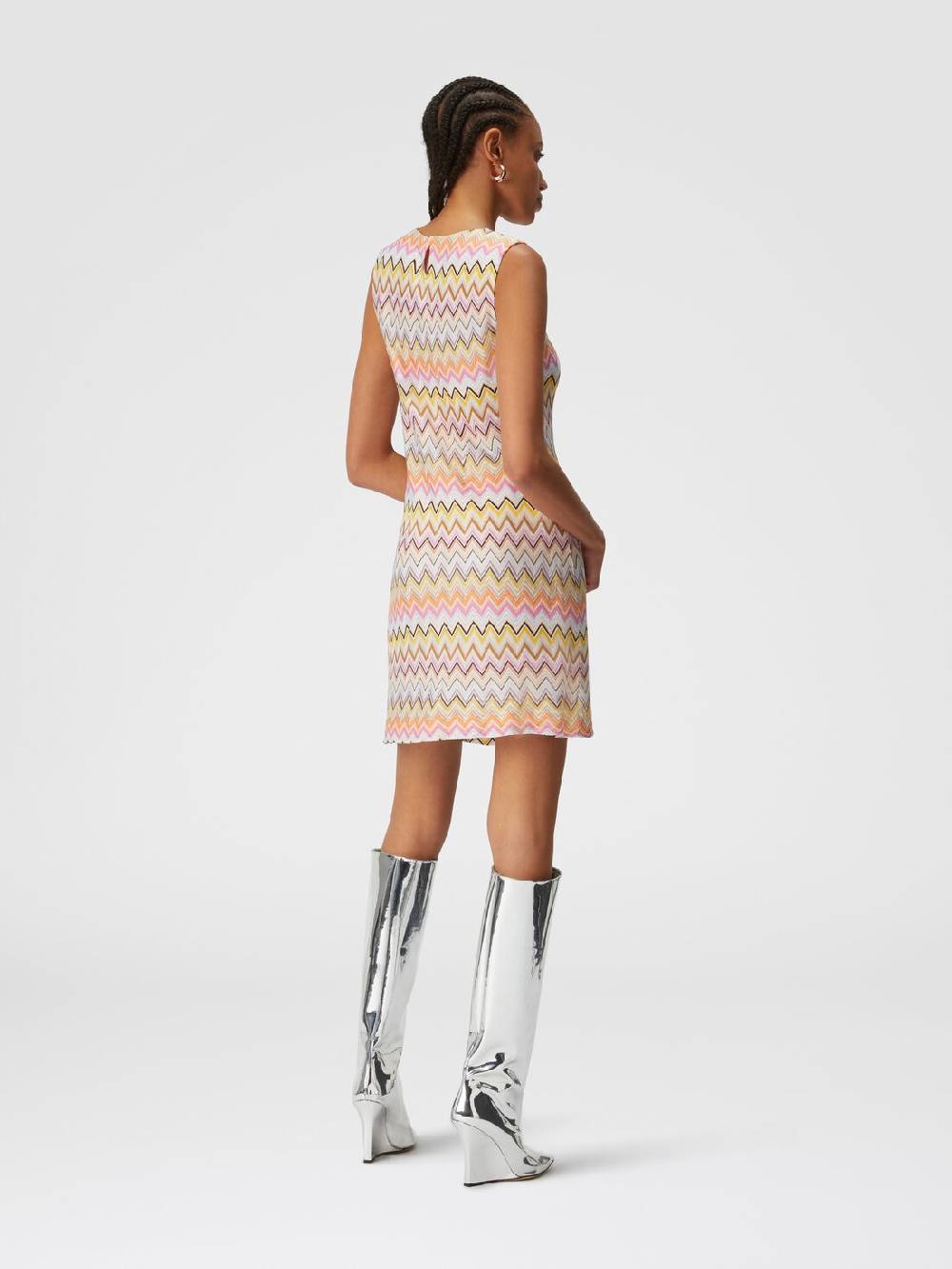 Missoni Mini-abito senza maniche in viscosa zig zag Shopping Online