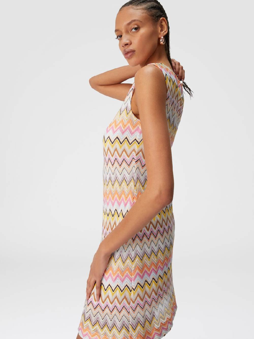 Missoni Mini-abito senza maniche in viscosa zig zag Shopping Online