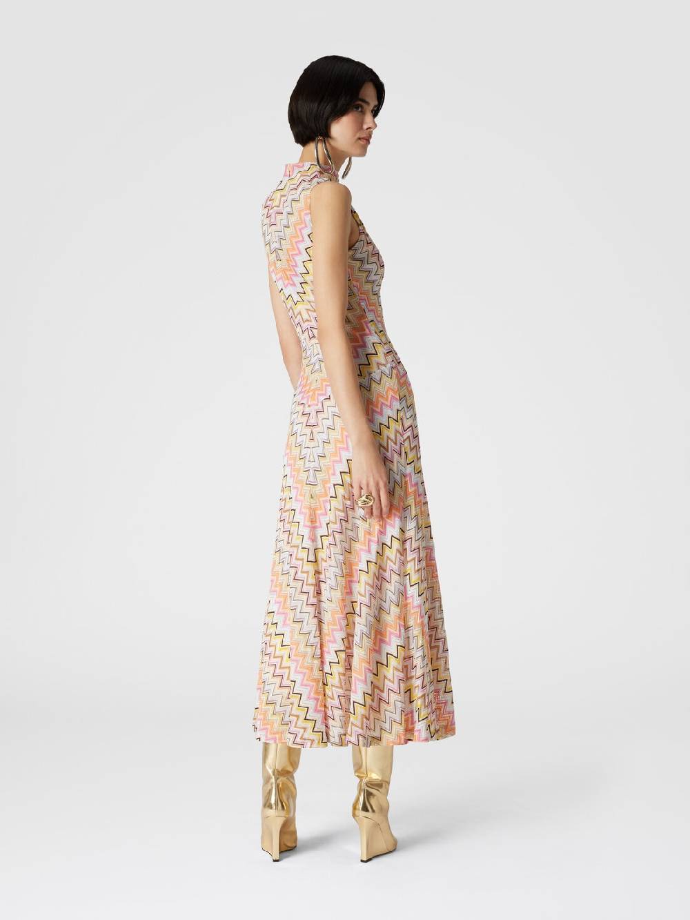 Missoni Abito lungo senza maniche con scollatura arricciata Prezzo Ridotto