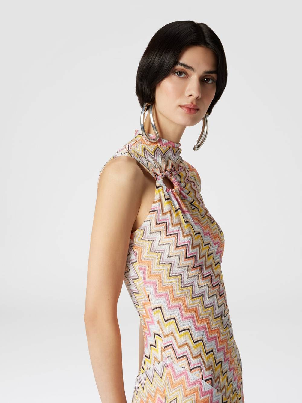 Missoni Abito lungo senza maniche con scollatura arricciata Prezzo Ridotto