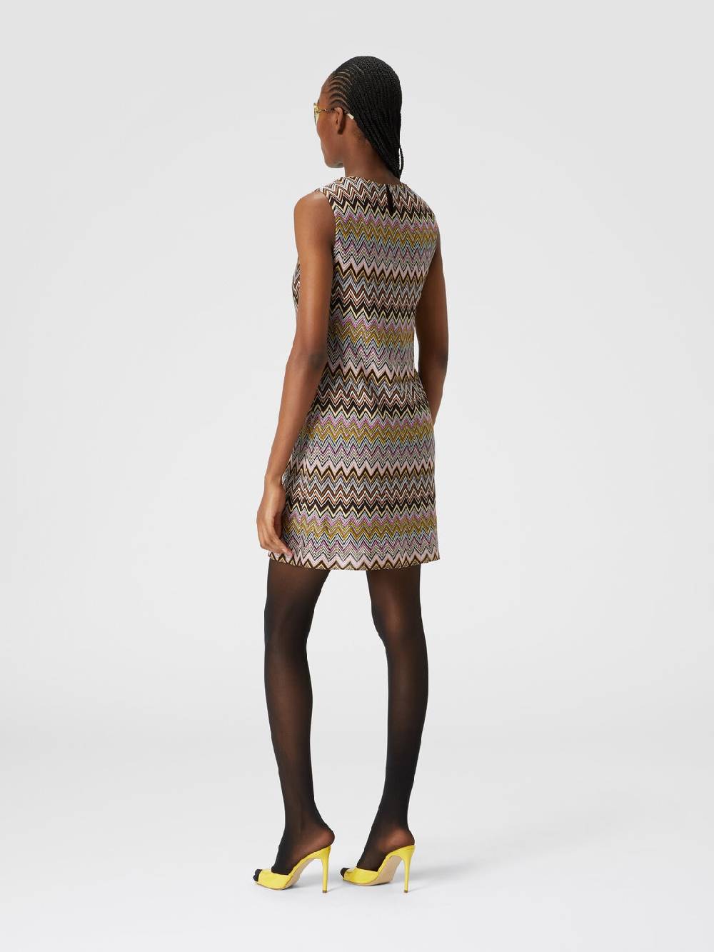 Missoni Mini-abito senza maniche in viscosa zig zag Novità