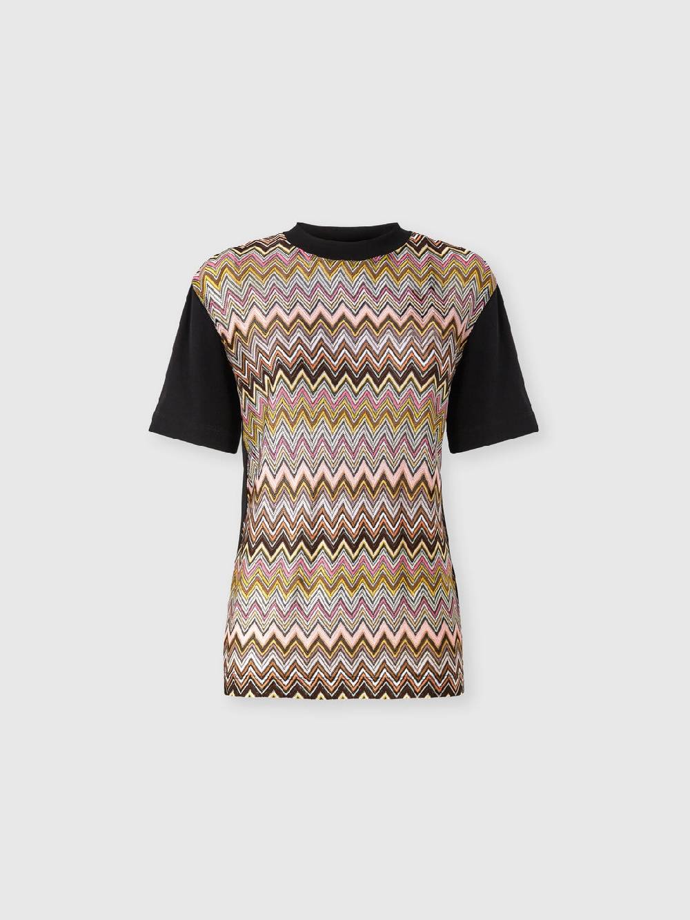 Missoni T-shirt in jersey di cotone con inserti chevron Presa