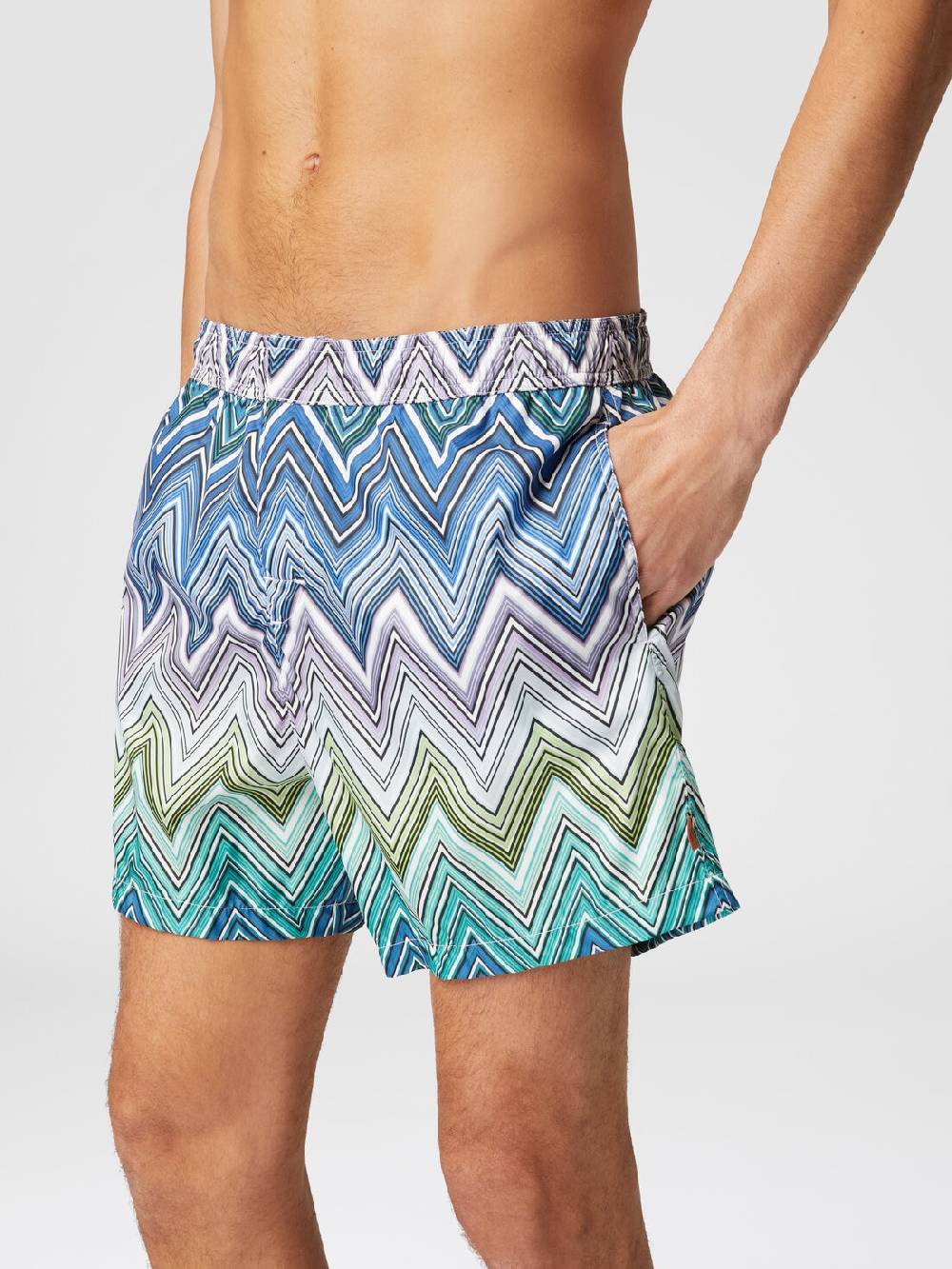 Missoni Boxer mare con stampa macro zig zag Offerta