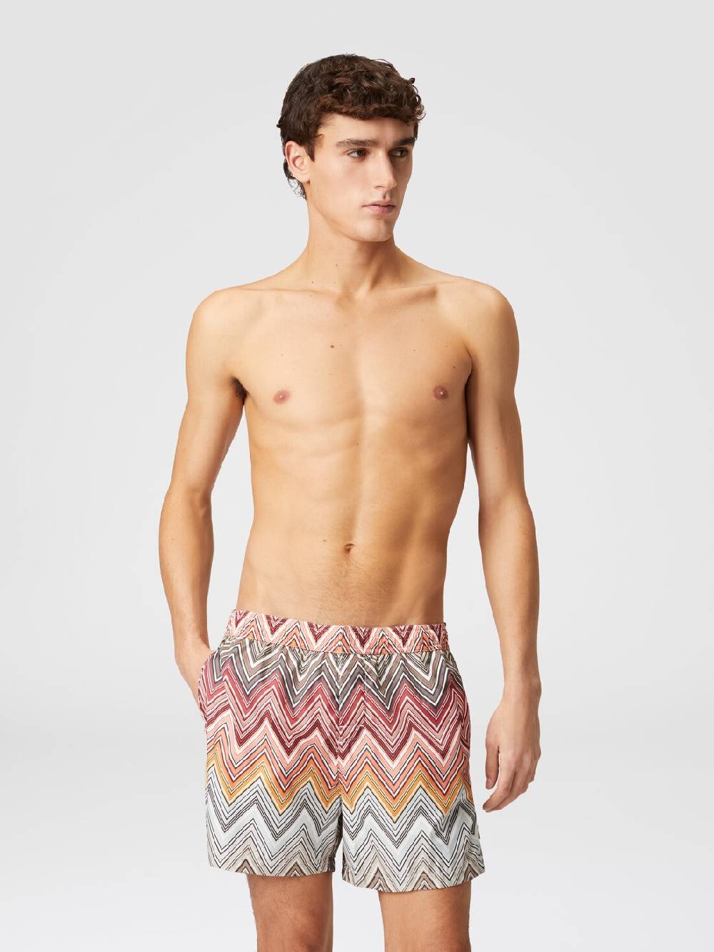 Missoni Boxer mare con stampa macro zig zag Economico