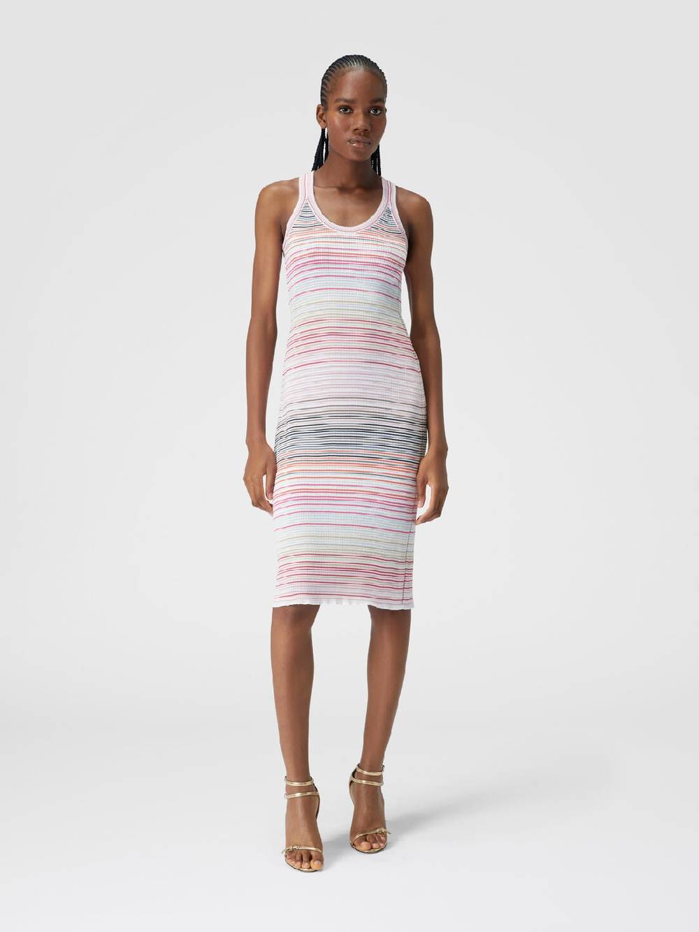 Missoni Abito lungo a righe in cotone e viscosa Online