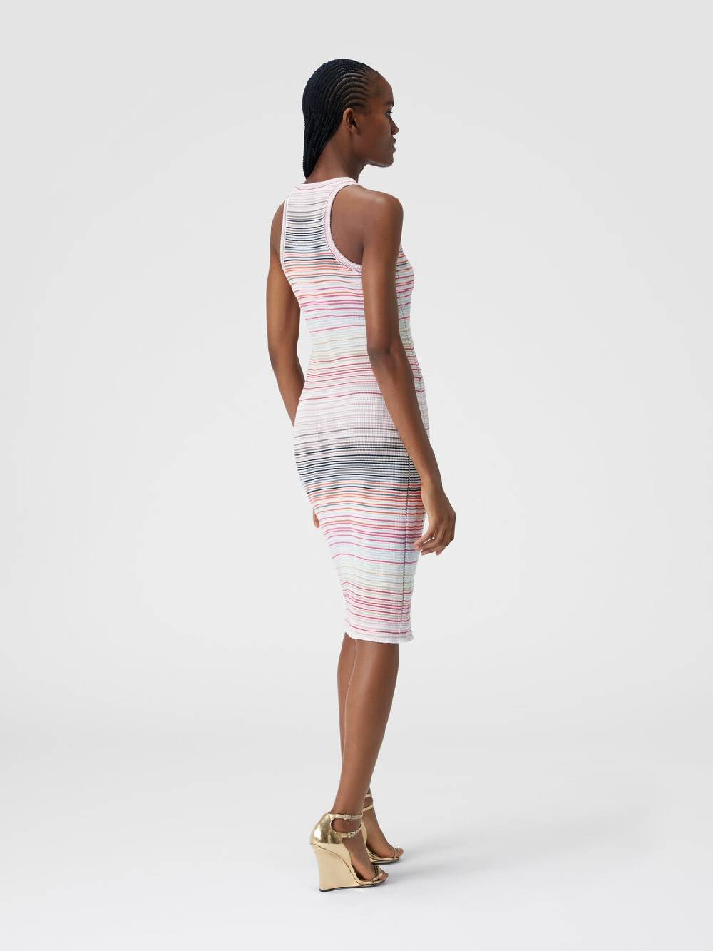 Missoni Abito lungo a righe in cotone e viscosa Online