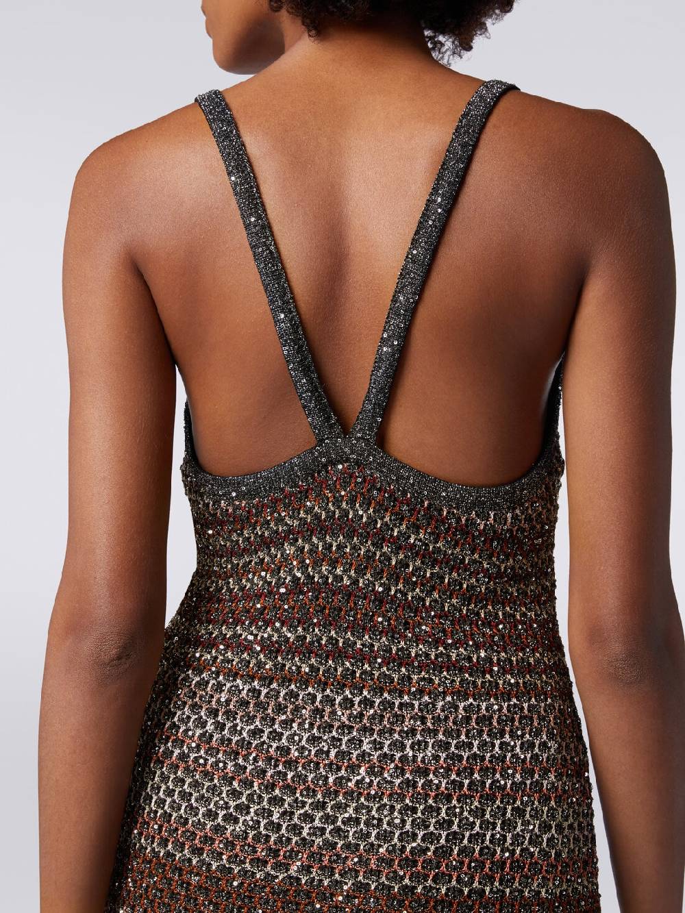 Missoni Abito lungo in maglia zig zag con trama effetto uncinetto In Vendita
