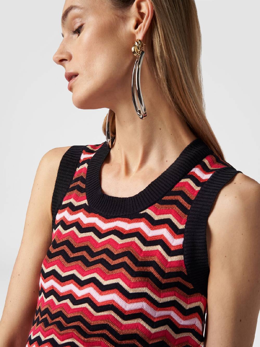 Missoni Abito senza maniche in maglia zig zag Vendita Calda
