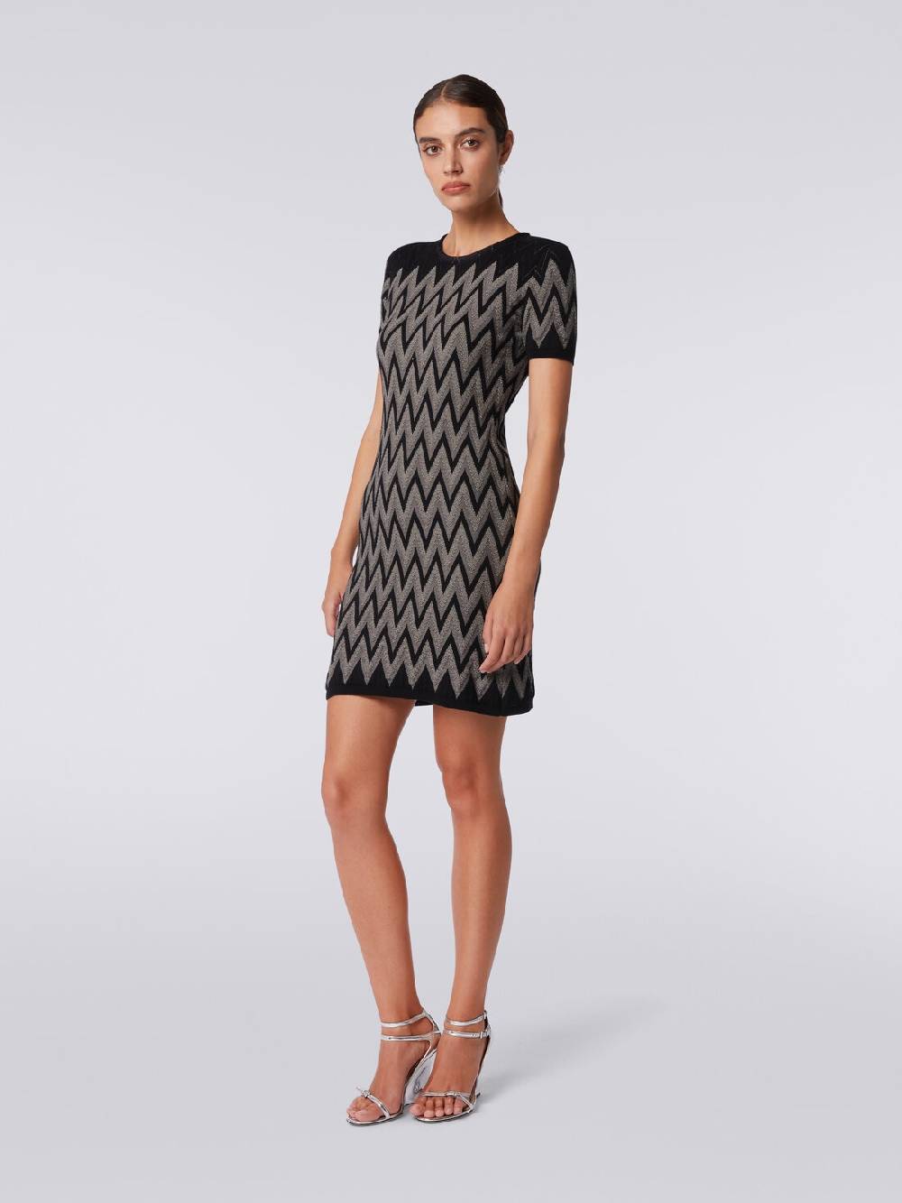 Missoni Abito girocollo in cotone chevron con lurex I Più Venduti