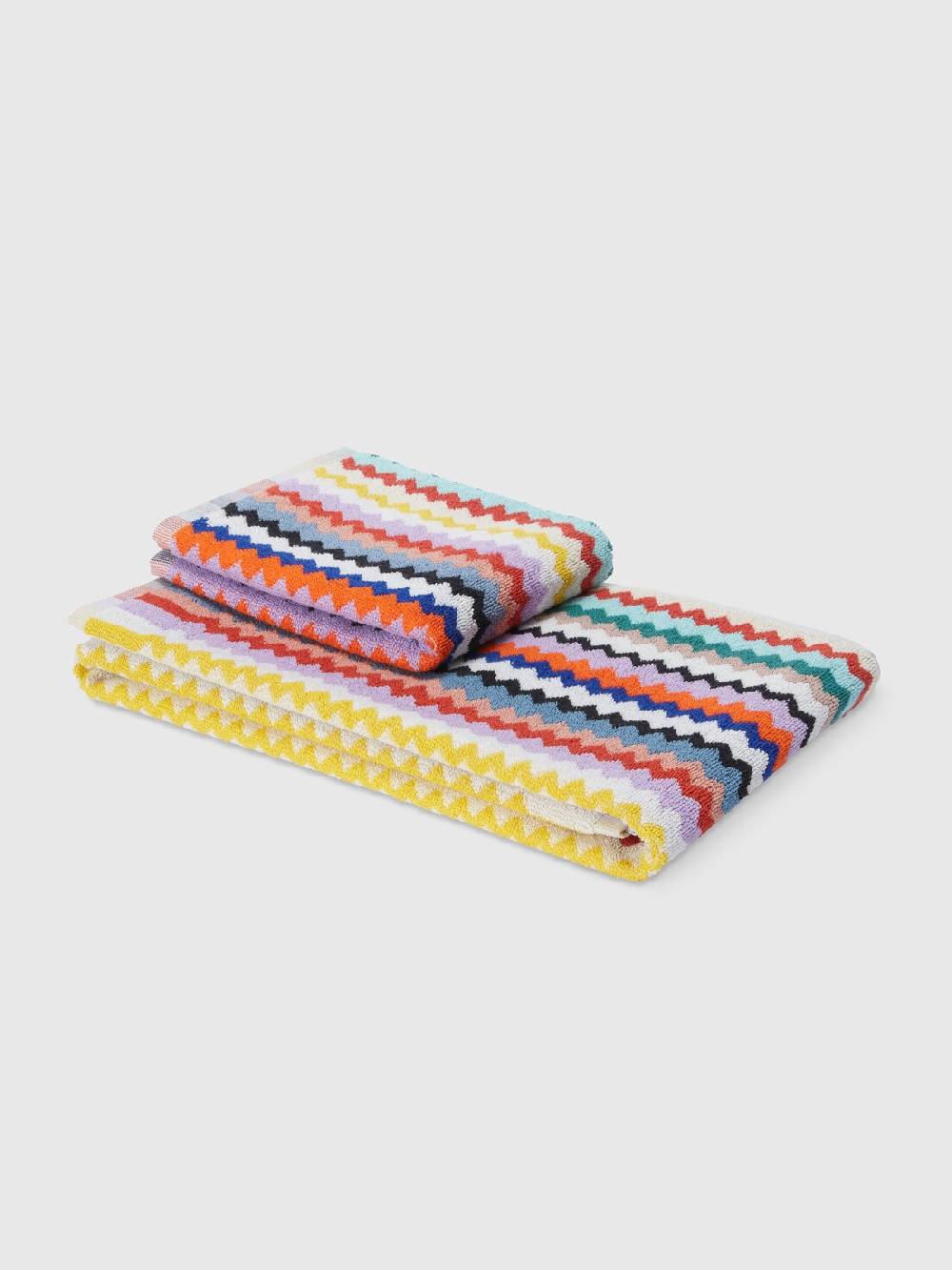 Missoni Set 2 pezzi di asciugamani da bagno Riverbero in spugna di cotone zig zag 2025
