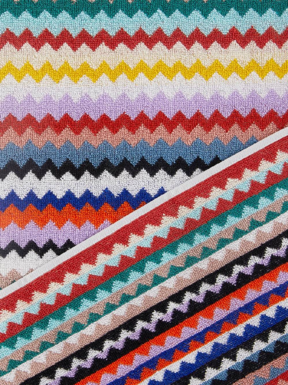 Missoni Set 2 pezzi di asciugamani da bagno Riverbero in spugna di cotone zig zag 2025