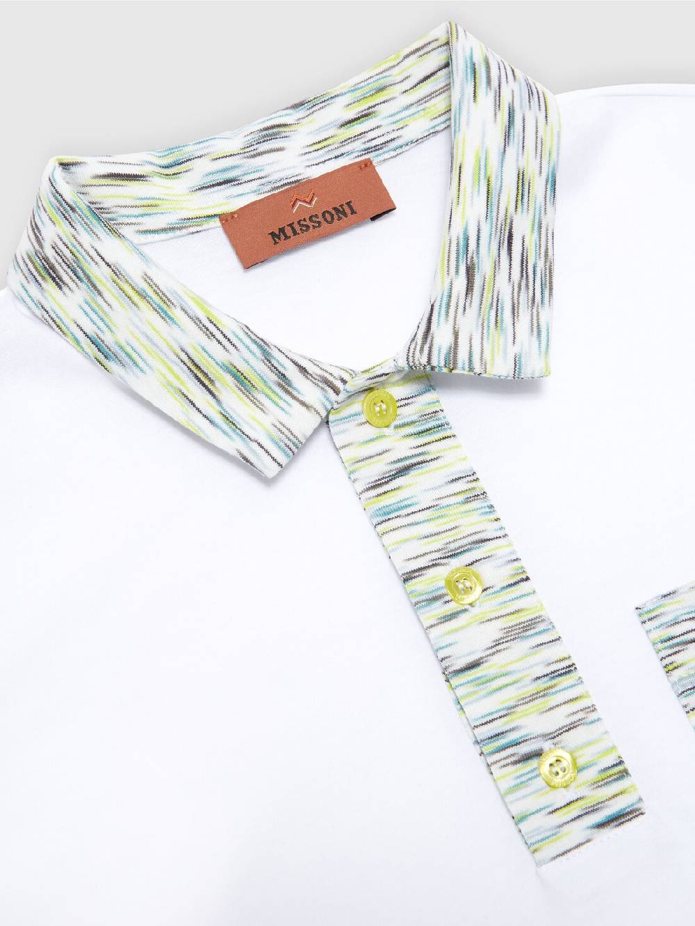Missoni Polo a maniche corte in cotone con inserti fiammati Promozione Limitata