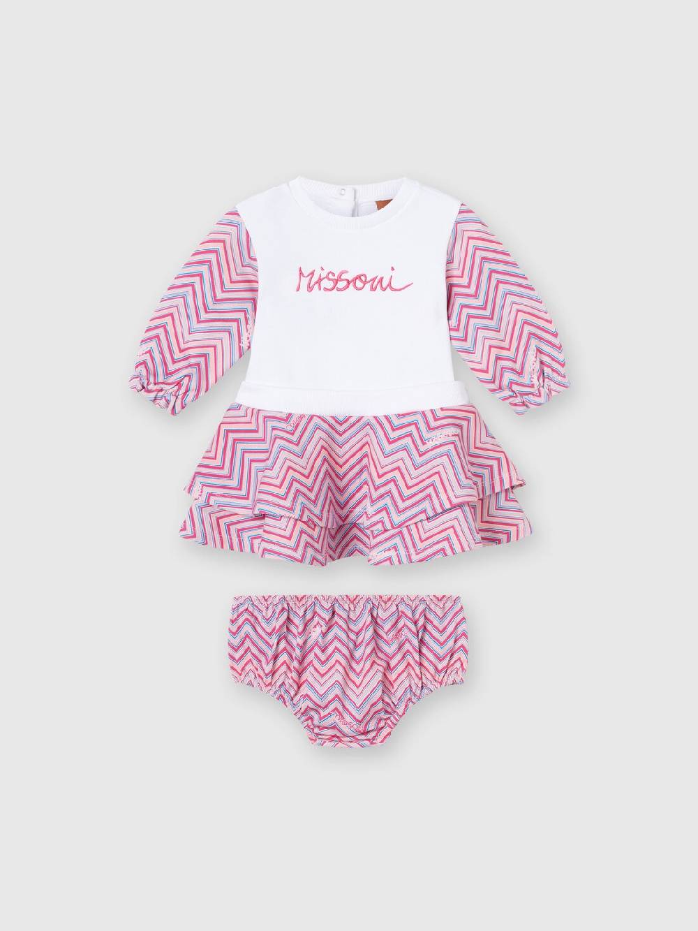 Missoni Abito in jersey di cotone con inserti zig zag Affare Del Giorno