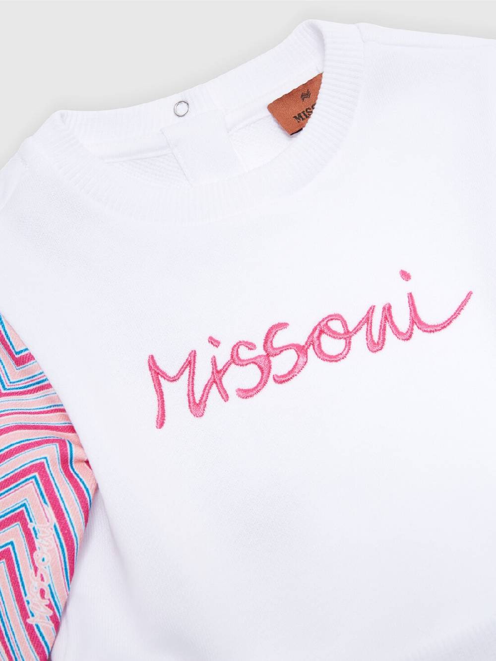 Missoni Abito in jersey di cotone con inserti zig zag Affare Del Giorno
