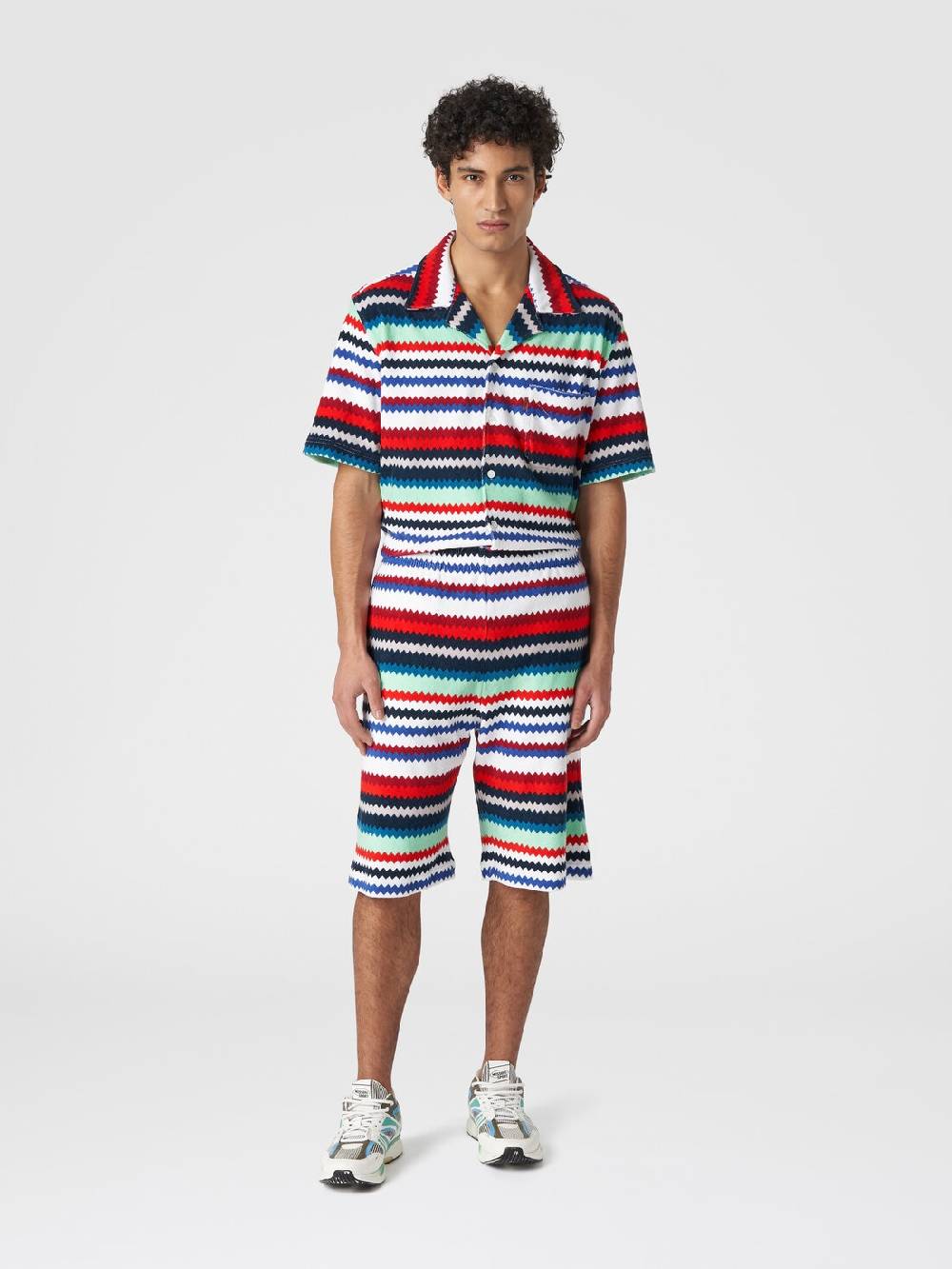 Missoni Shorts in spugna stampa zig zag