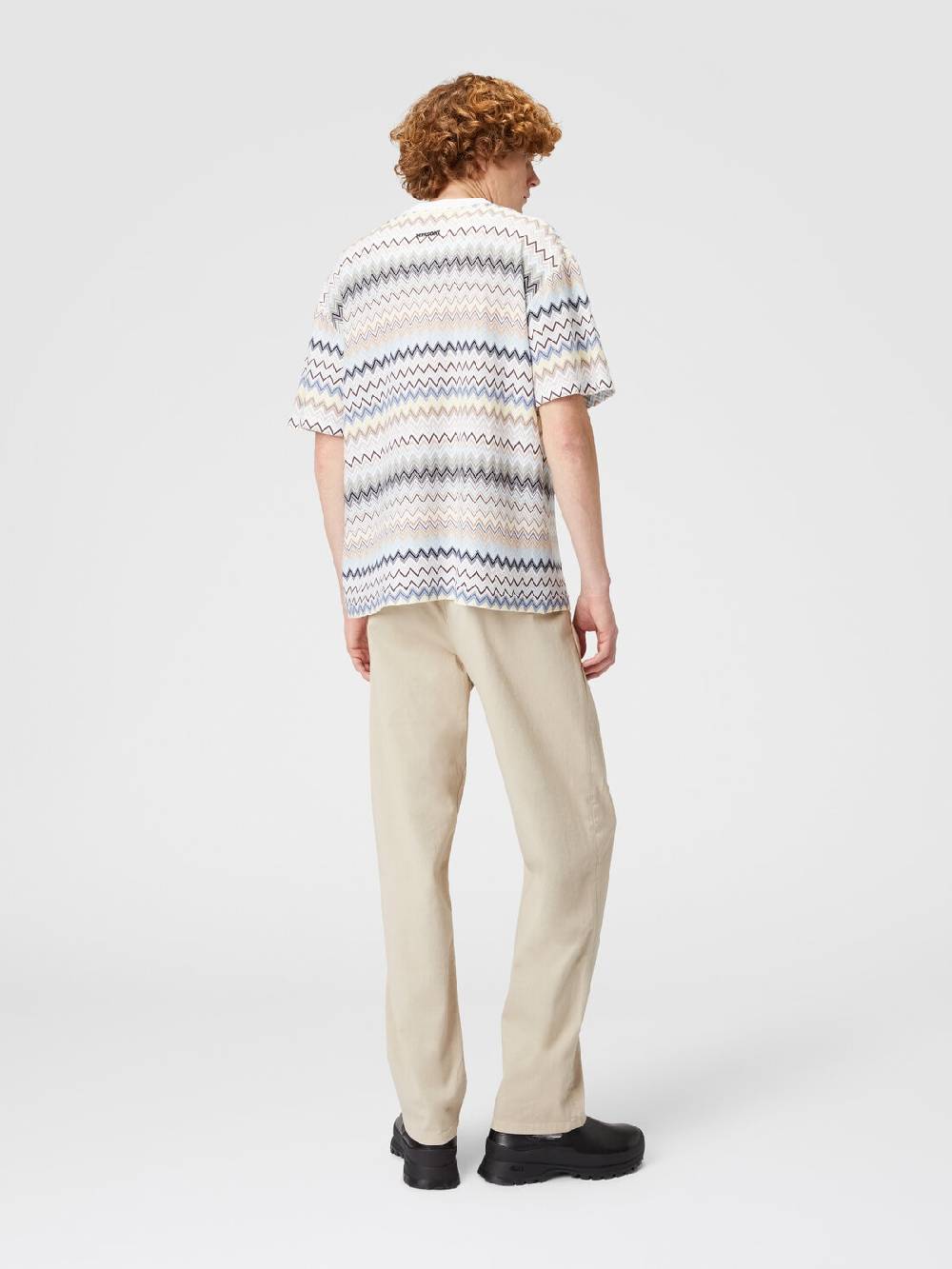 Missoni T-shirt con motivo zig zag e logo posteriore Outlet