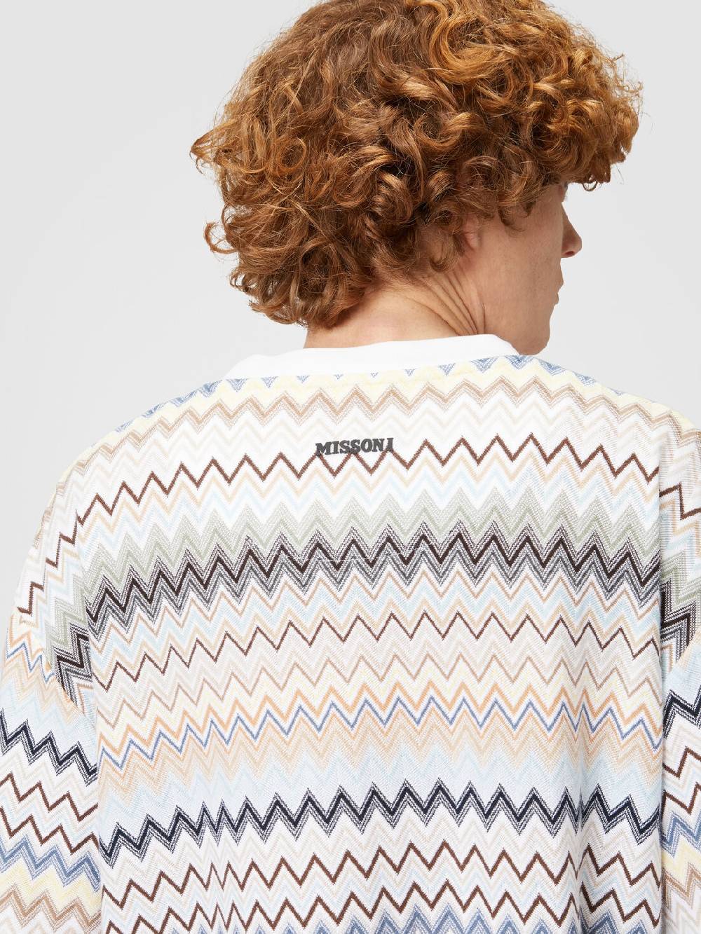 Missoni T-shirt con motivo zig zag e logo posteriore Outlet