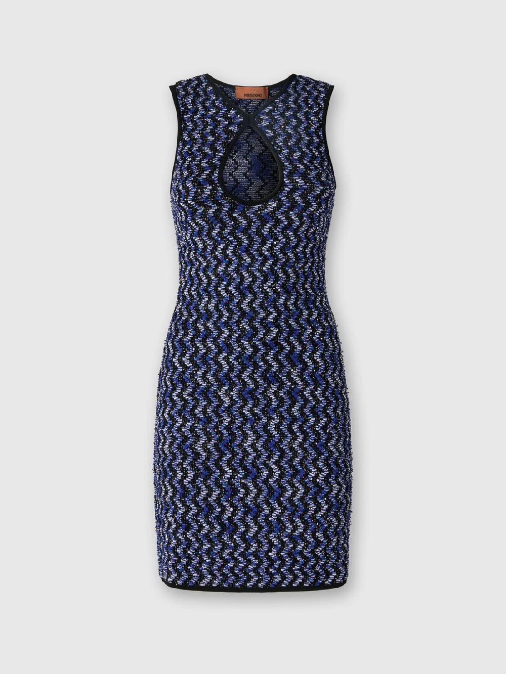 Missoni Mini-abito senza maniche zig zag con paillettes Saldi