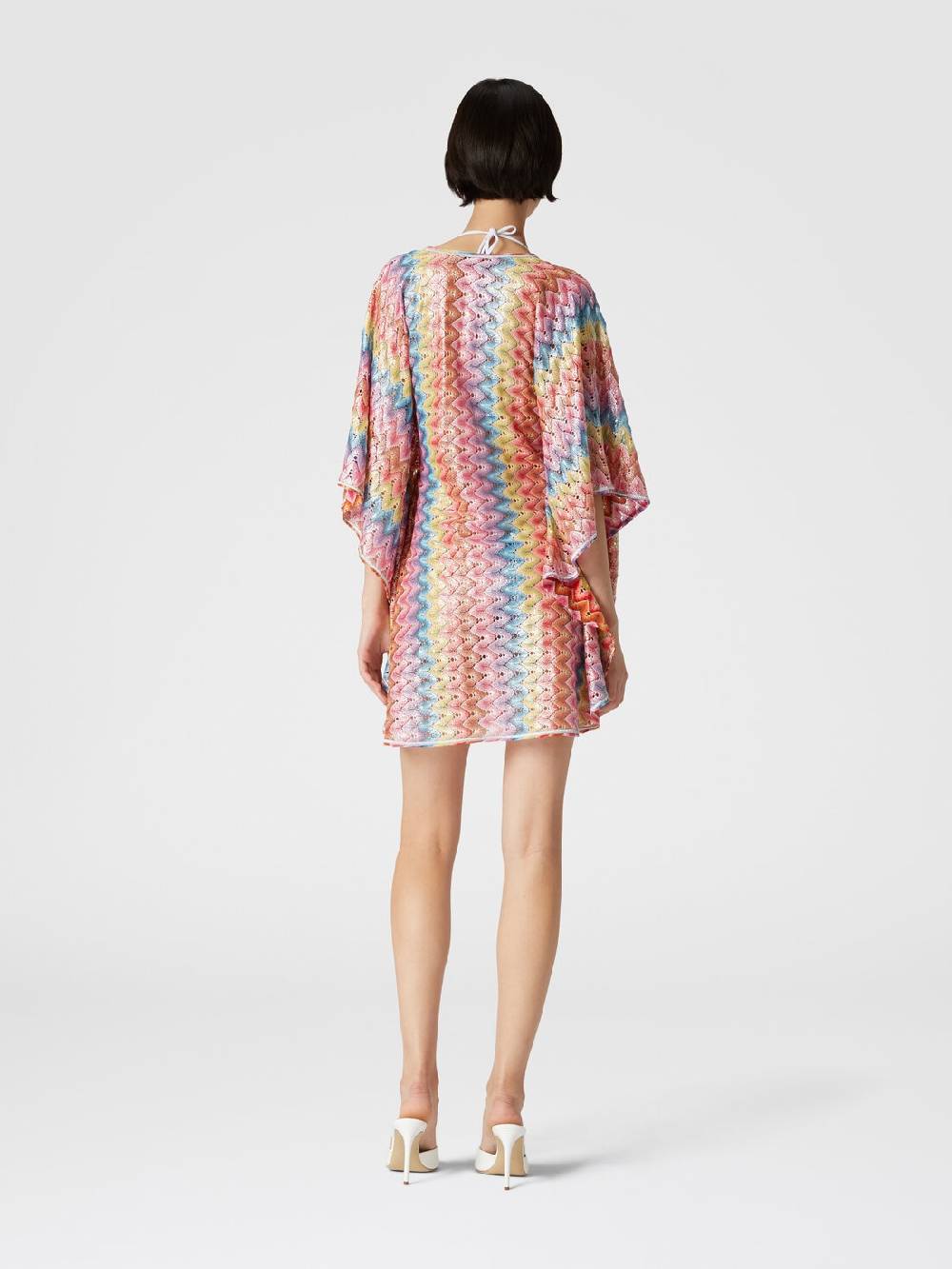 Missoni Caftano copricostume corto in pizzo spalmato Vendita Calda