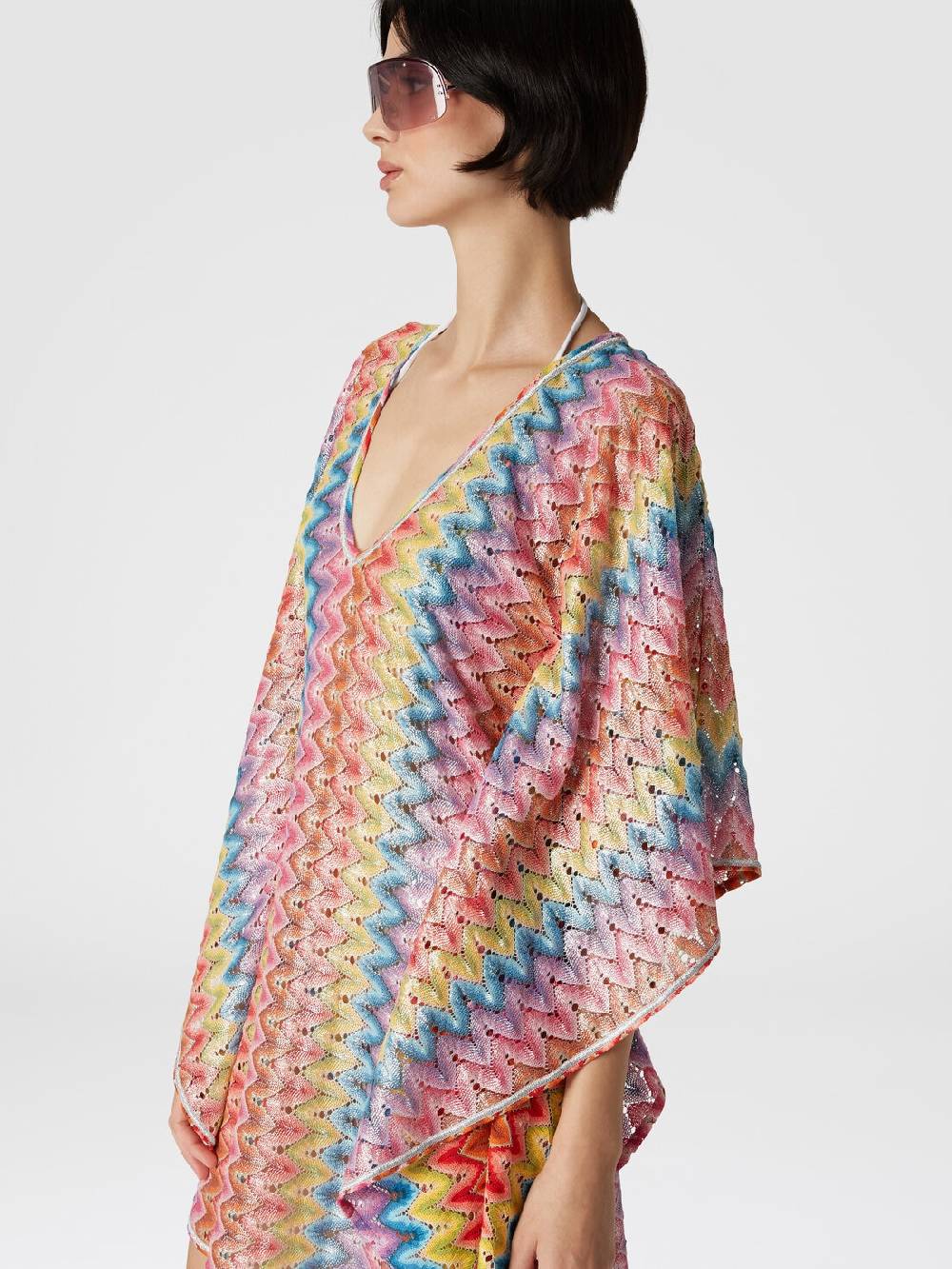Missoni Caftano copricostume corto in pizzo spalmato Vendita Calda