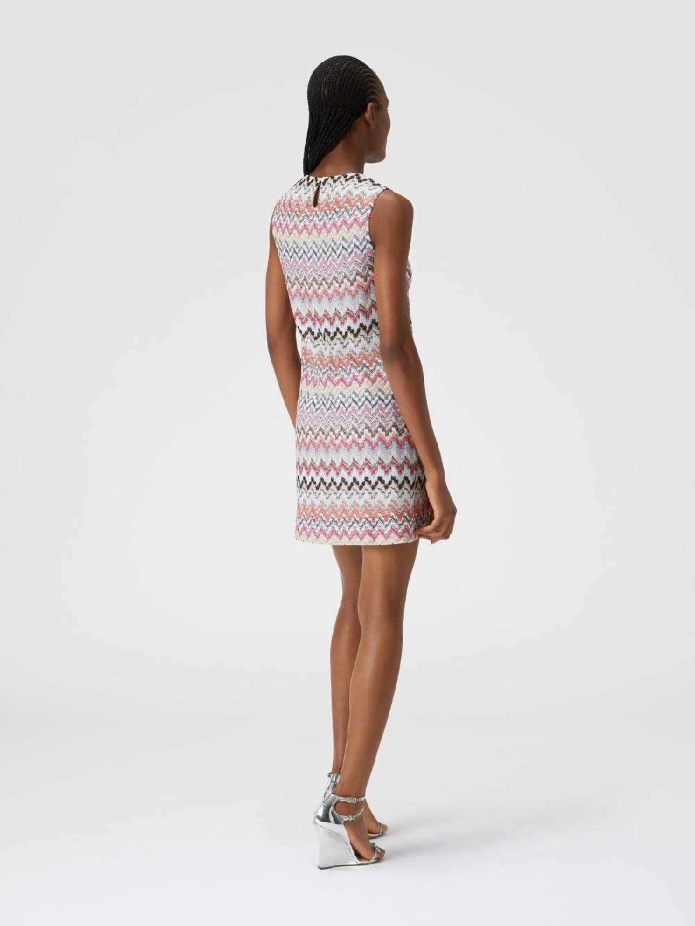 Missoni Mini-abito in misto viscosa lamé zig zag Saldi Di Fabbrica