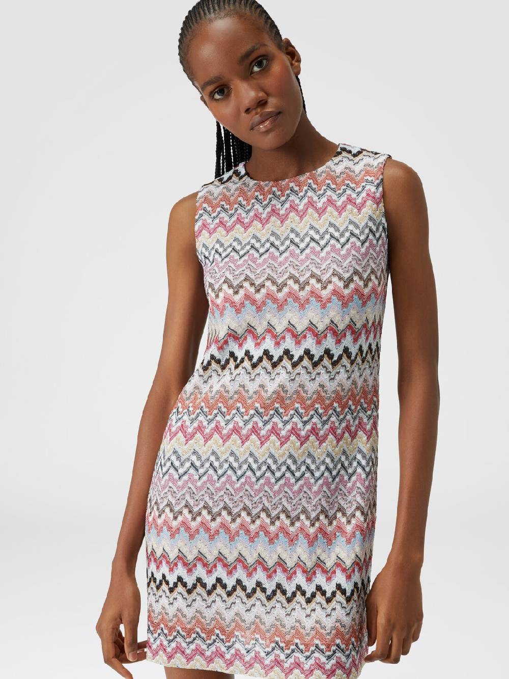 Missoni Mini-abito in misto viscosa lamé zig zag Saldi Di Fabbrica