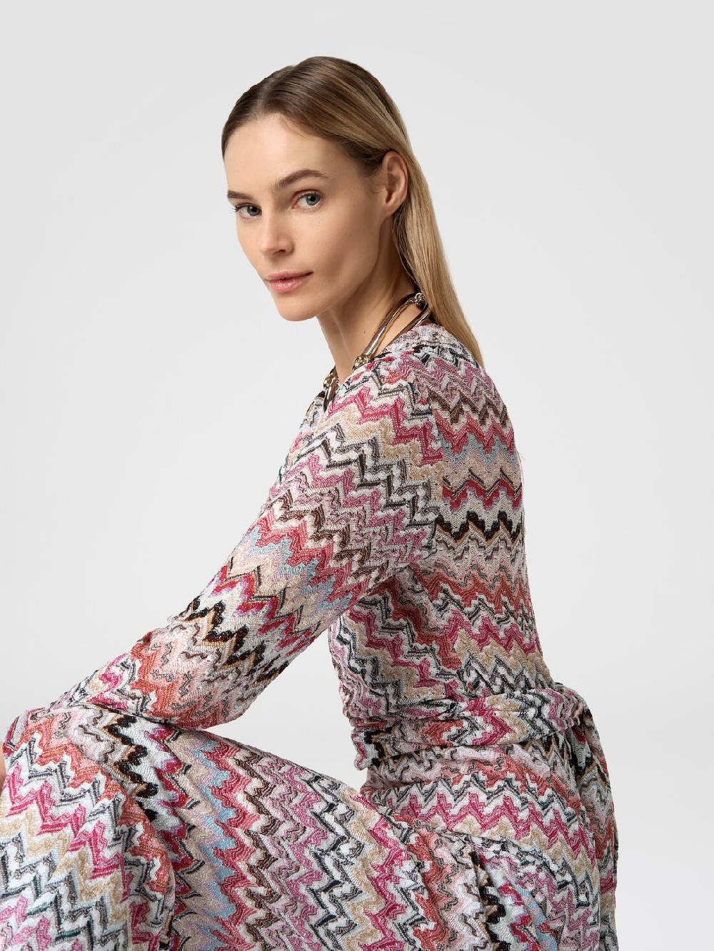 Missoni Tuta lunga in viscosa lamé zig zag I Più Venduti
