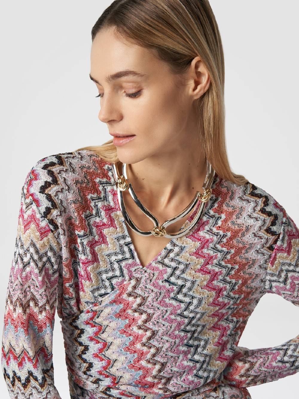 Missoni Tuta lunga in viscosa lamé zig zag I Più Venduti